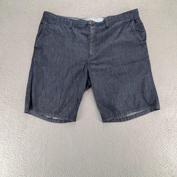 Paperbacks Shorts Mens 38 Blue Chino Flat Front 10" inseam Casual‎ Comfort - Picture 1 of 13